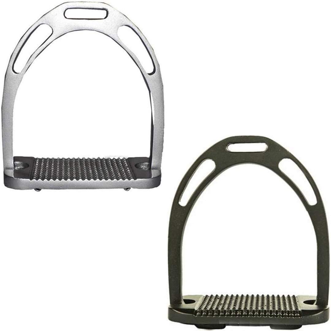 HKM 551359 Aluminiumsteigbügel Light, per Paar, schwarz Schwarz St, Schwarz St