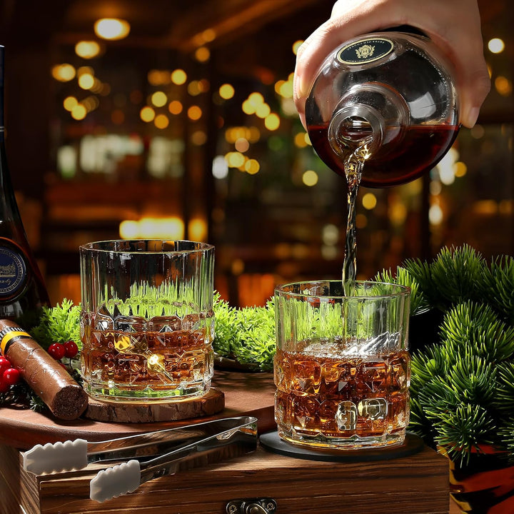 Exrezist Whisky Geschenkset-Whisky Gläser Set -Geschenke für Männer –Männergeschenke -Geburtstagsges