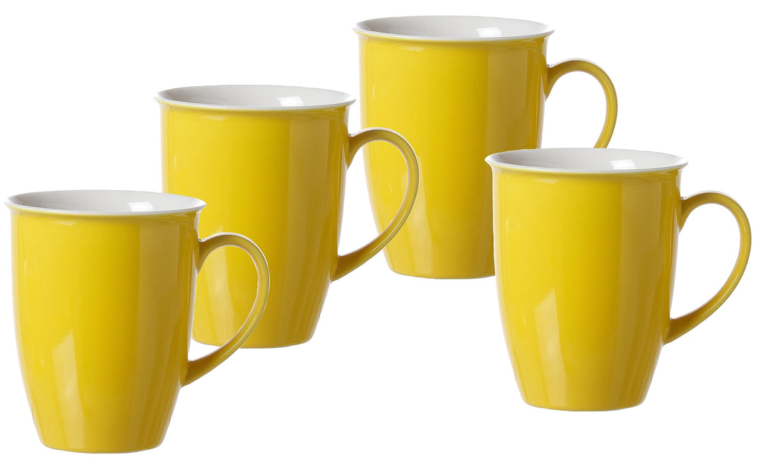 Kaffeebecher-Set Doppio, 4-teilig, Gelb Gelb Kaffeebecher, Gelb Kaffeebecher