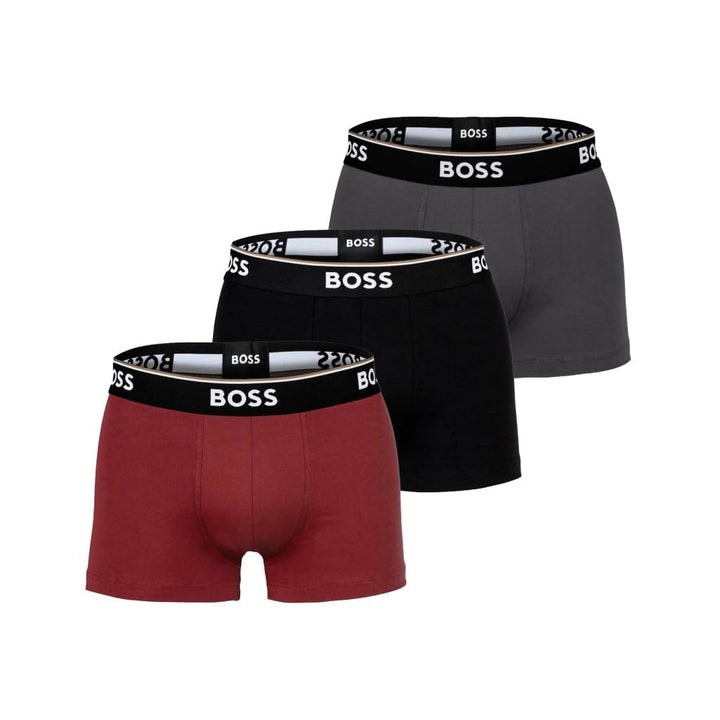 BOSS Herren Trunk 3P Power Dreier-Pack Boxershorts aus Stretch-Baumwolle mit Logos S Open Miscellane