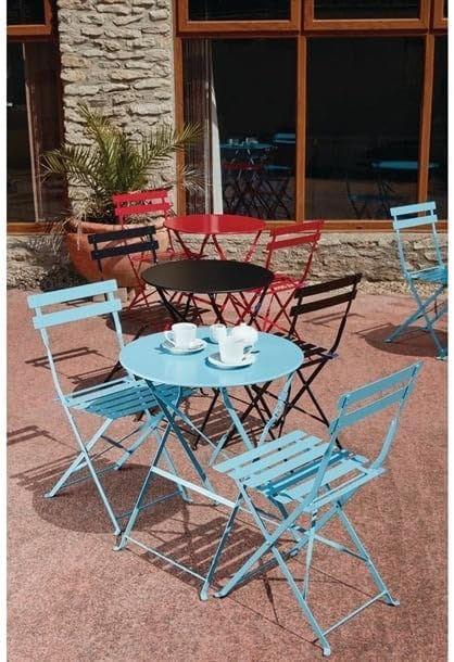 Bolero stalen opklapbare stoelen turquoise (Box 2)