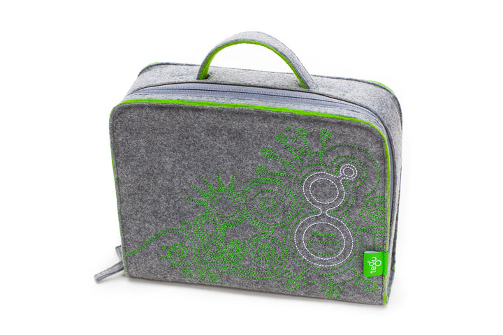 Tegu Reisetasche mit Magnetblöcken.