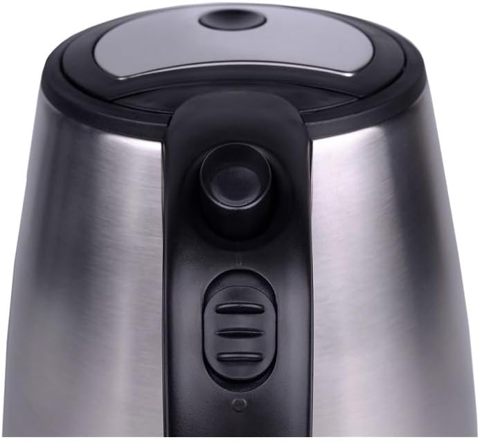 Adler AD 1203 AD1203 Wasserkocher 1630 W, Edelstahl 1 Liter, Silber/Schwarz