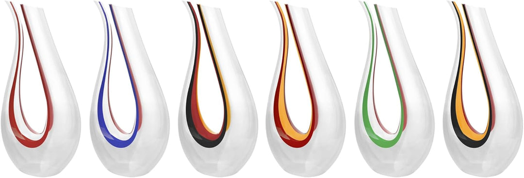 RIEDEL Amadeo Dekanter - Blau/Weiss/Rot, Einzelpackung, klares Kristallglas, handgefertigt (blau/wei