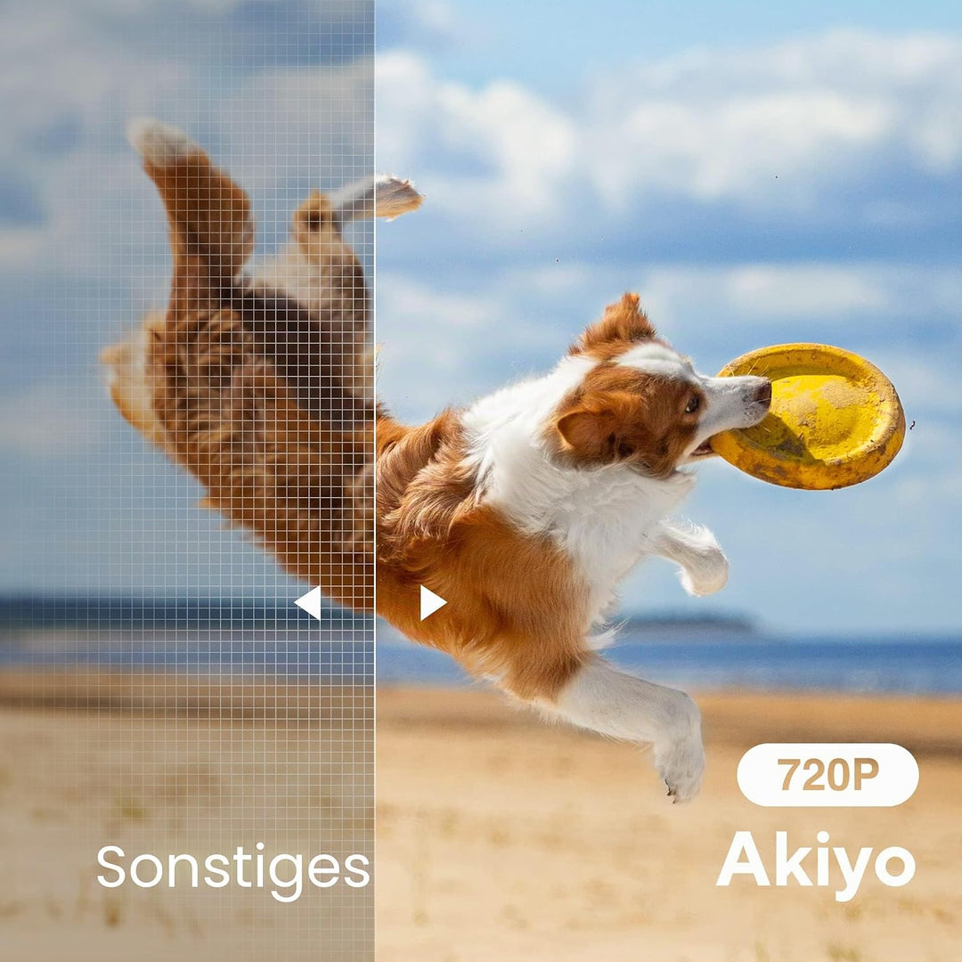 Beamer 4K Unterstützt, AKIYO O4 Smart Projektor mit WiFi 6 und Bluetooth 5.4, Mini Beamer Handy Auto