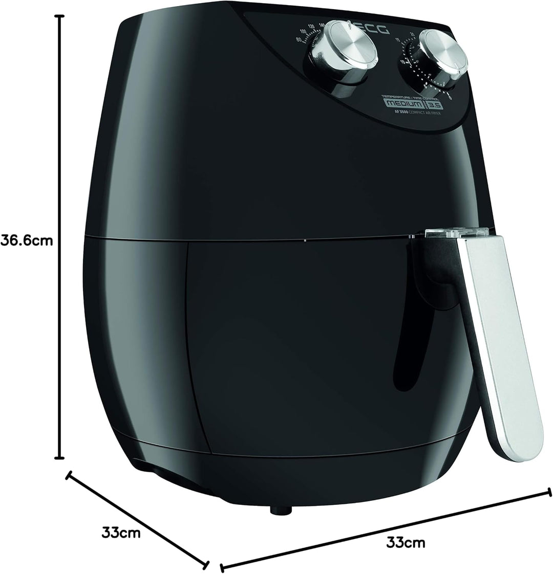 ECG AF 3500 Heissluftfritteuse, Schwarz
