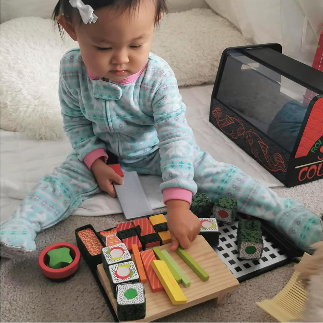 Melissa &amp; Doug - Sushi-Schneidespielzeug aus Holz Sushi-Set, Sushi-Set
