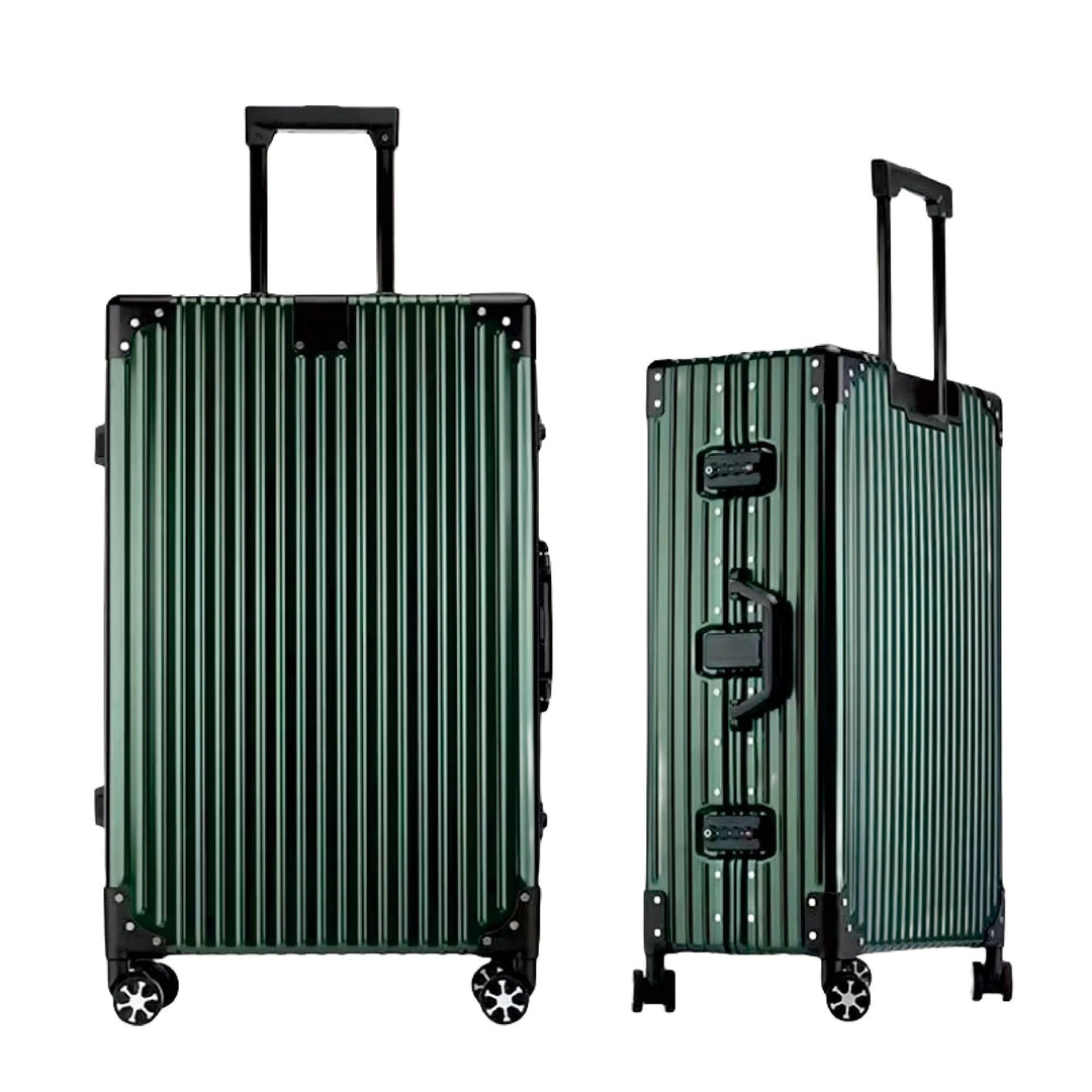 Aoliwei 100% Aluminium Koffer Handgepäck (45L) - Premium Vollaluminium Reisekoffer - Robuster Trolle