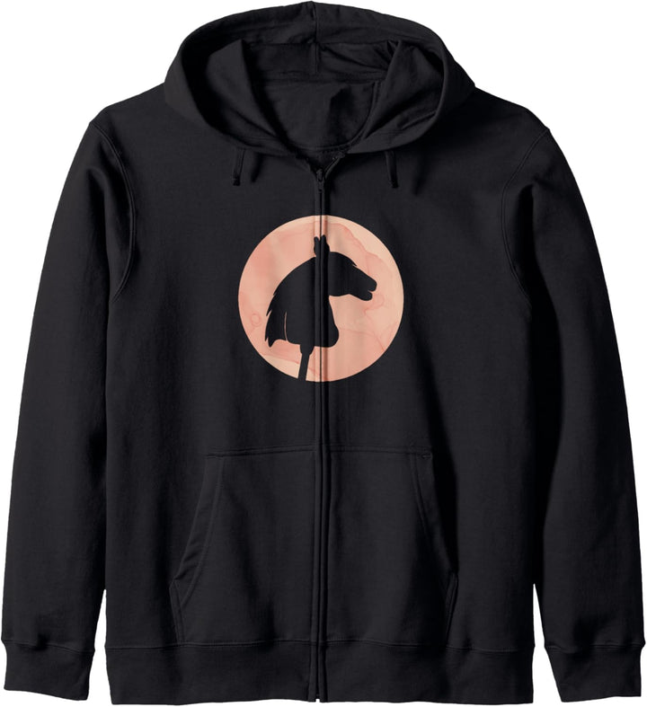 Hobby Horse Wasserfarben Design Kapuzenjacke