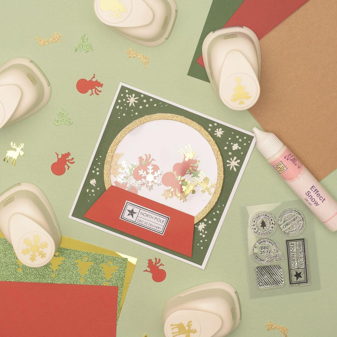 Vaessen Creative Stanzer Set - Motivstanzer - Weihnachten - 5 Stück - Tonpapier und Bastelmaterial b