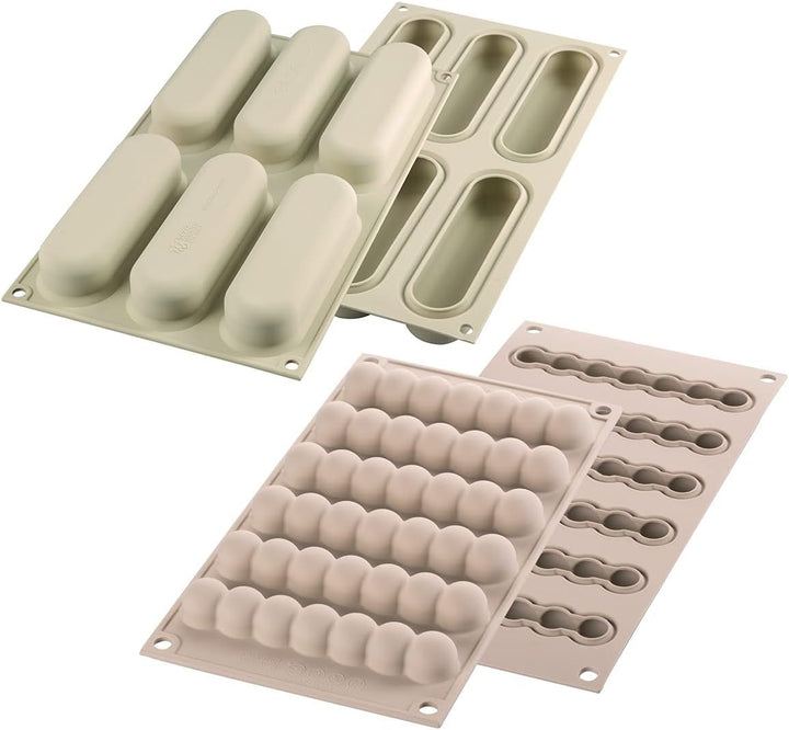 Silikomart - KIT CHIC ECLAIR - Satz mit 2 Silikonformen 130x38 h 46 mm