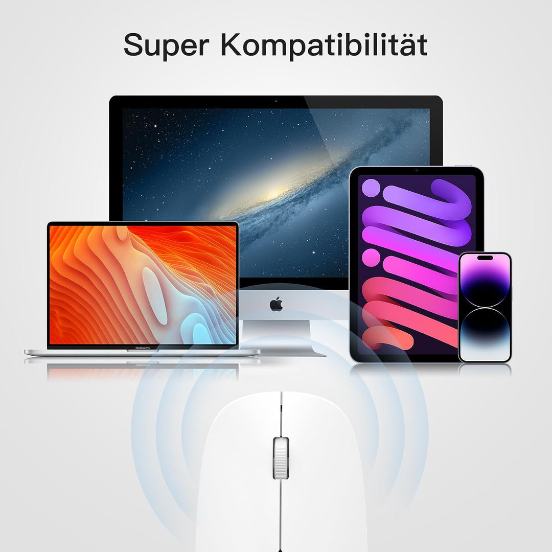 OMOTON Bluetooth Maus für Mac OS, kabllose Maus kompatible mit MacBook air/pro,iMac, ipad, Bluetooth