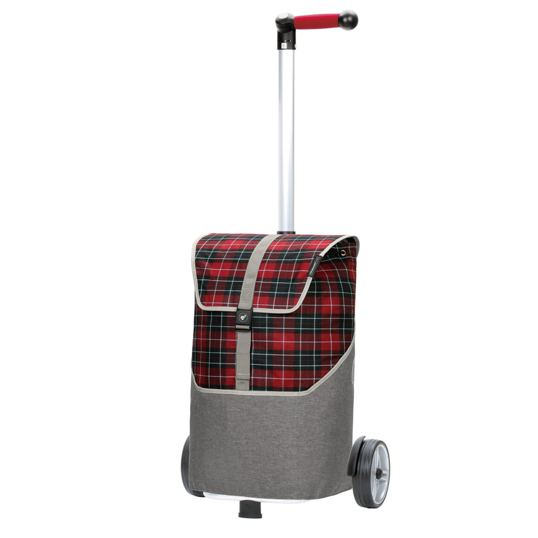 ANDERSEN Einkaufstrolley - Shopper Gese rot 46 L geräumig, hochwertig, Reflektor, Aluminium, Griff e