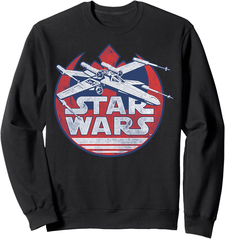 Star Wars X-Wing Rebel Logo Distressed Poster Sweatshirt