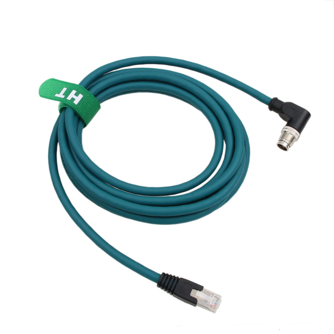 Netzwerkkabel für Basler Cognex Sensor M12 8-polig X-Code RJ45, Cat7e Ethernet-Kabel, geschirmt, hoc