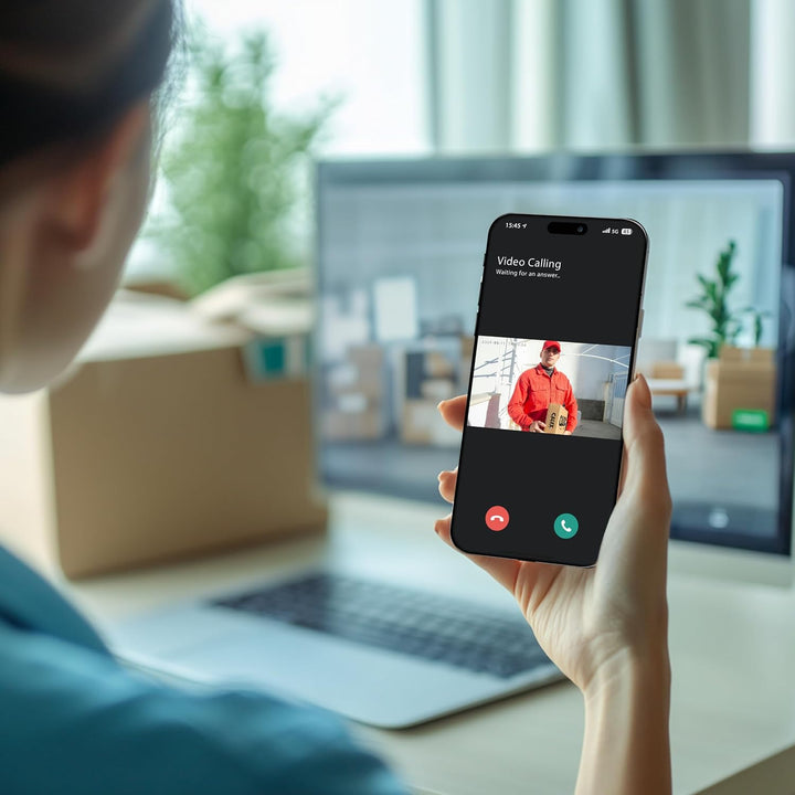 CALEX Smart Security Video-Türklingel, 2K Kamera mit App-Steuerung, Nachtsicht, 2-Wege-Audio, Bewegu