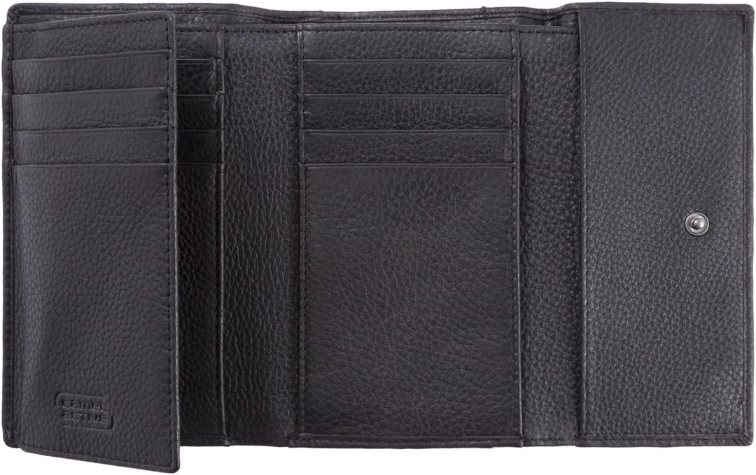 camel active, Pura, Damen, Geldbörse, one size , Schwarz, 14x3x8,5 cm, Schwarz