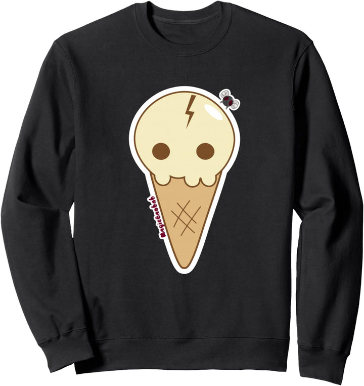 Ice Cream Skull Spoopy Kawaii Halloween Design, Cute Spooky Sweatshirt