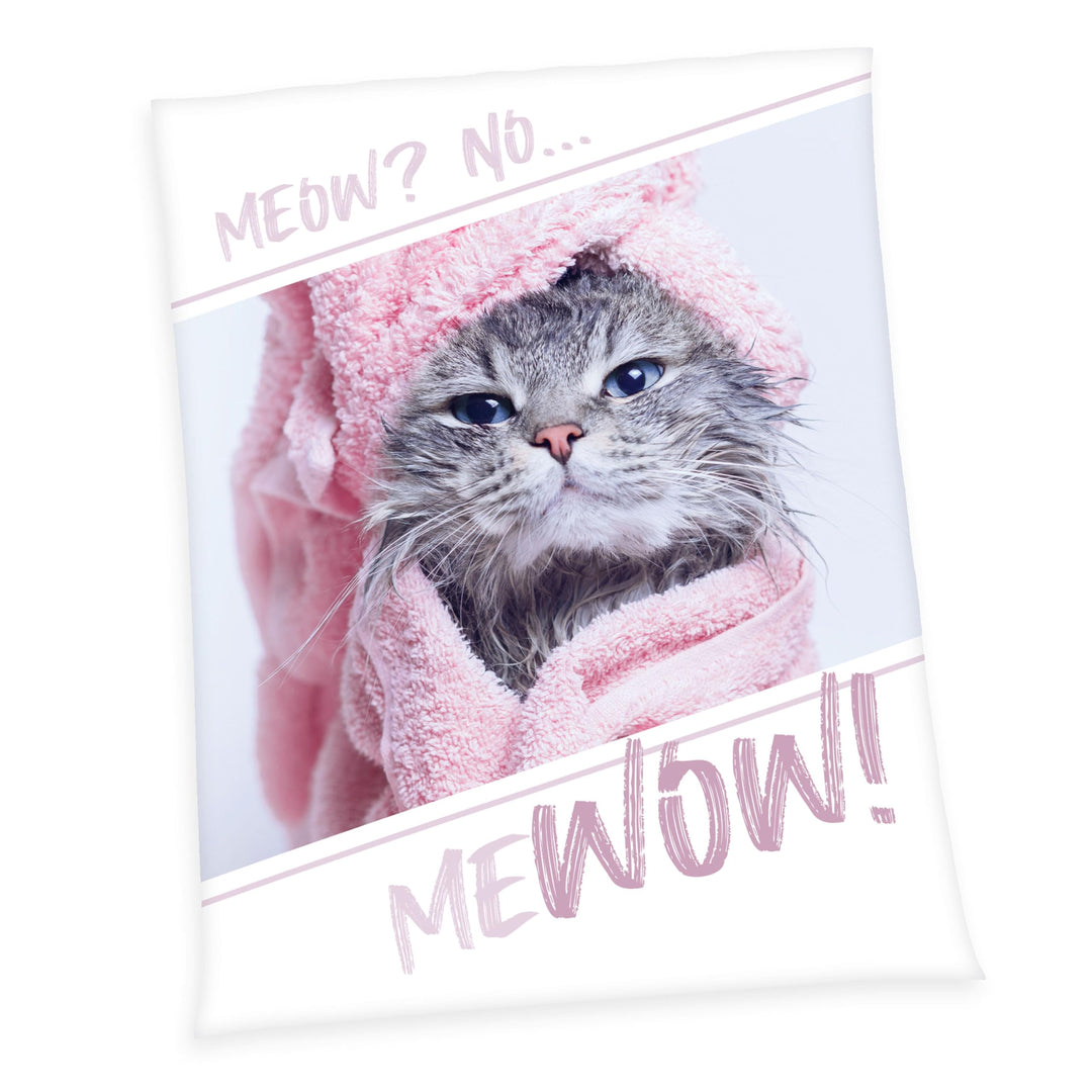 Herding Young Collection Fleecedecke Katze, 130 x 170 cm, 100% Polyester, Fleece