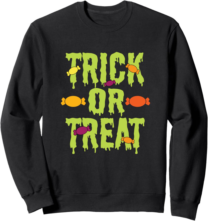 Trick Or Treat Halloween Candy Spooky Sweatshirt