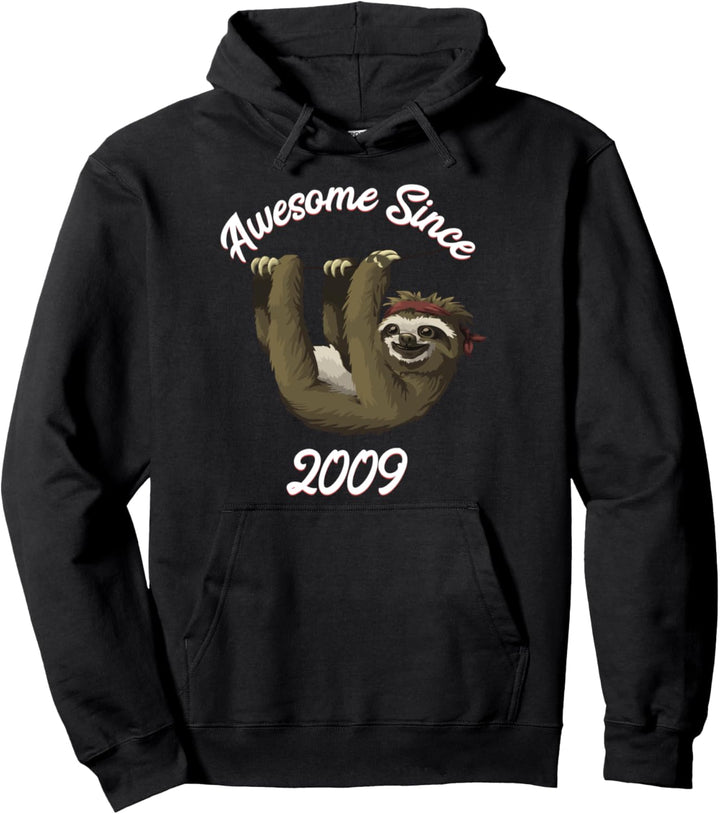13. Geburtstag Faultier Mädchen Junge Party geboren im Jahr 2009 Pullover Hoodie