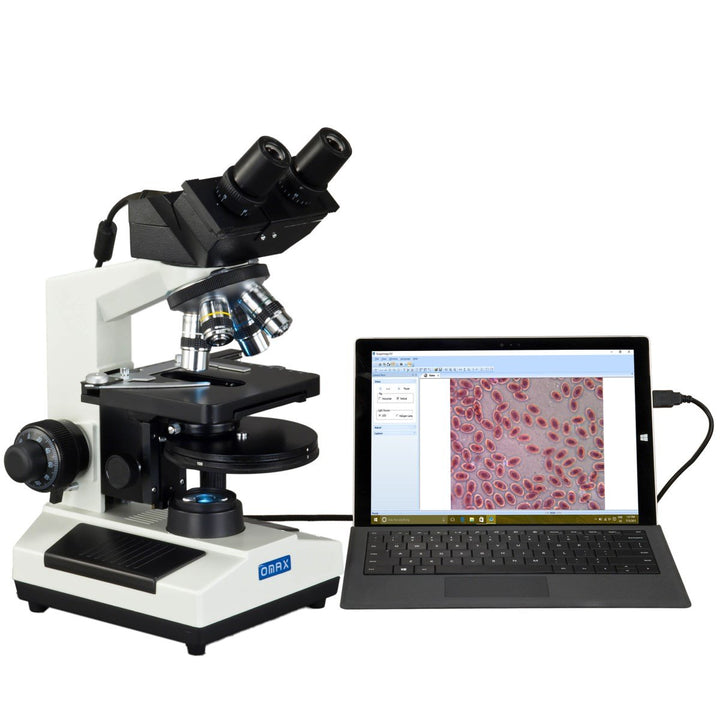 AmScope MD827S30L-PHB3 OMAX Phasenkontrast Eingebautes 3.0MP Digitalkamera Compound LED Binokularmik