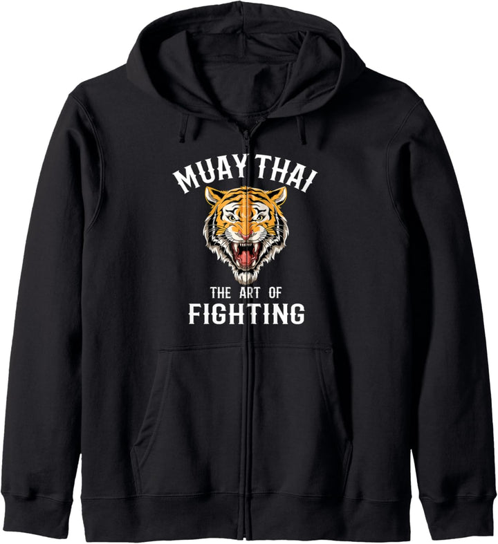 Muay Thai Tiger Fighting Kapuzenjacke