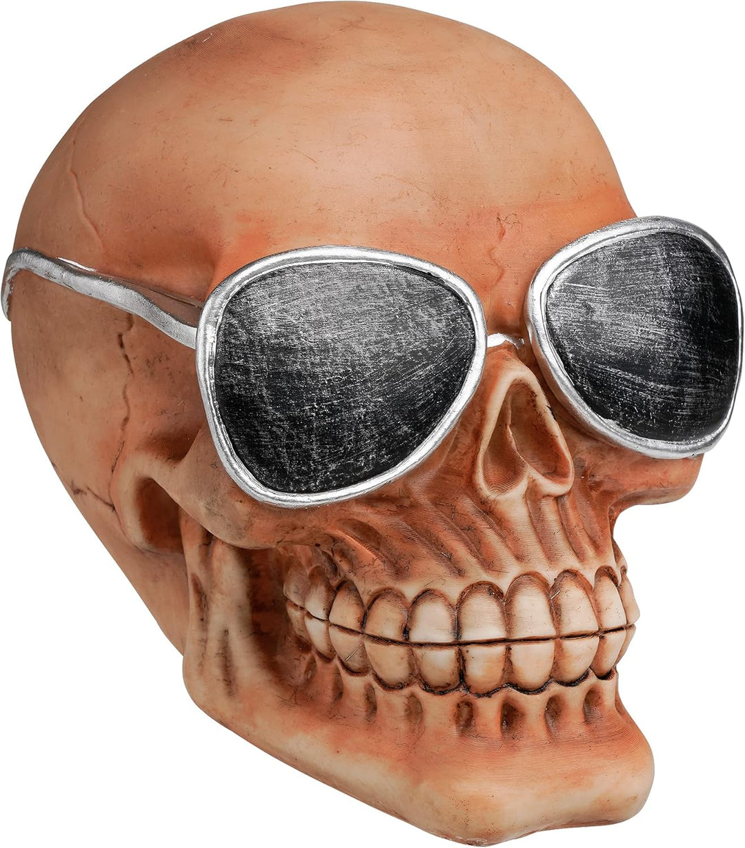 White Label Crazy Heads Cool Skull Totenkopf mit Sonnenbrille Kopfhörerständer Headset Halter Stände