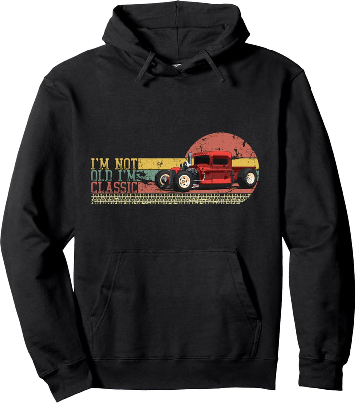 Funny Classic Car Retro Pullover Hoodie