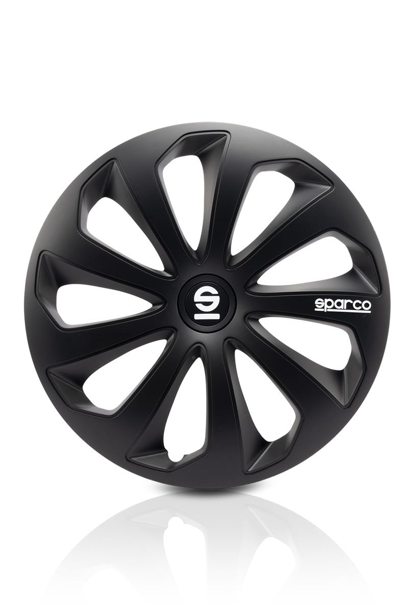 SPARCO SPC1570BK Sicilia Wheel Covers, Black, Set of 4, 15 zoll SCHWARZ SICILIA 15 zoll SCHWARZ, SIC
