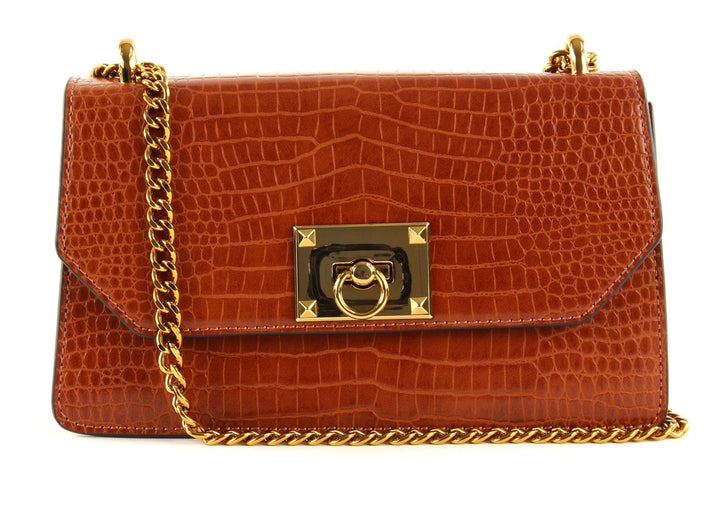Seidenfelt Nora Schultertasche 24 cm cognac