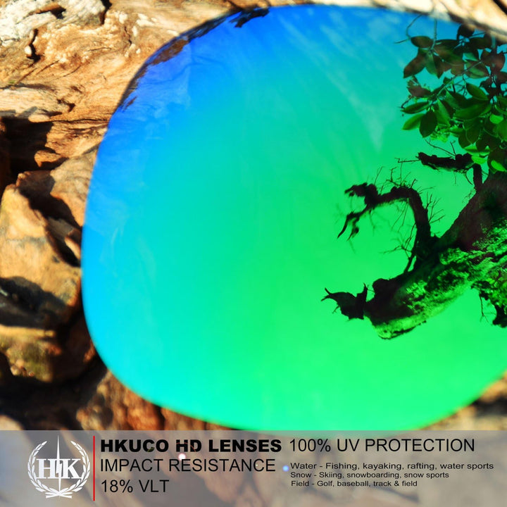 HKUCO Plus Mens Replacement Lenses For Oakley Half Jacket 2.0 XL - 1 pair Combo Pack