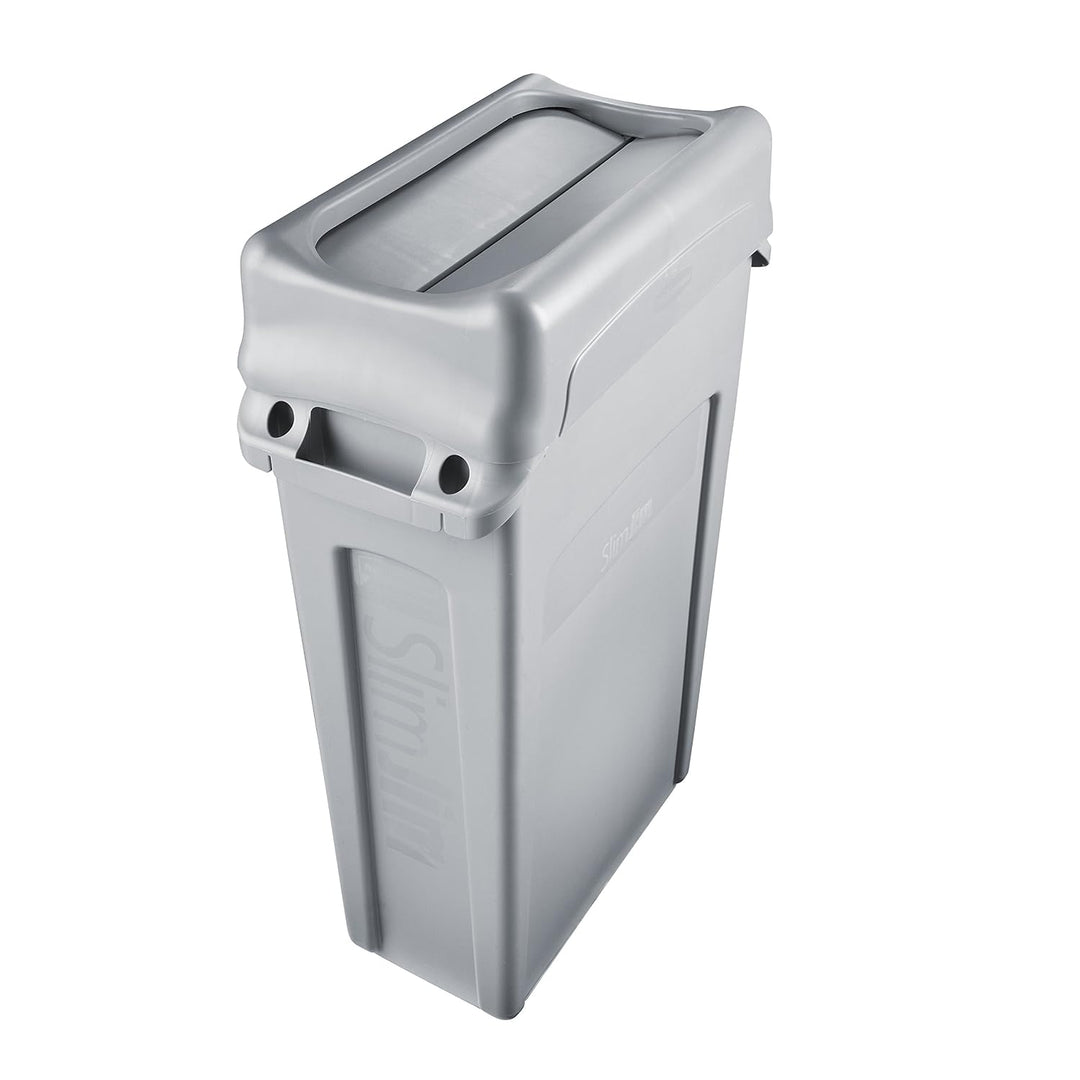 Rubbermaid Commercial Products Slim Jim Deckeleinheit für Recyclingstation für Flaschen, grau, 1 gra