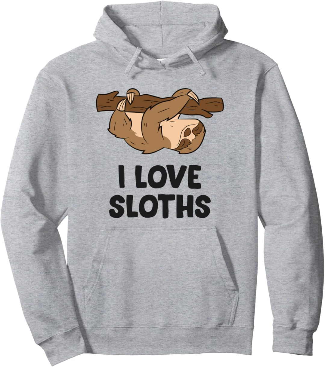 I Love Sloths Faultier Napping Faultier Relaxing Faultier Pullover Hoodie