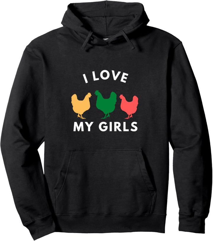 Ich liebe meine Mädchen lustiges süsses grünes rotes gelbes Pullover Hoodie