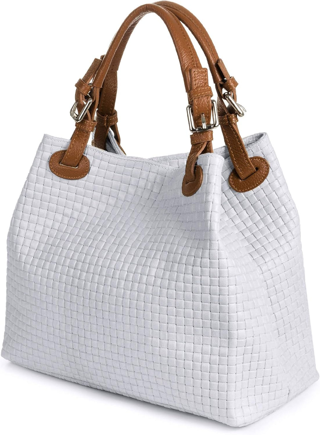 FIRENZE ARTEGIANI , Damen Schultertasche, Weiss