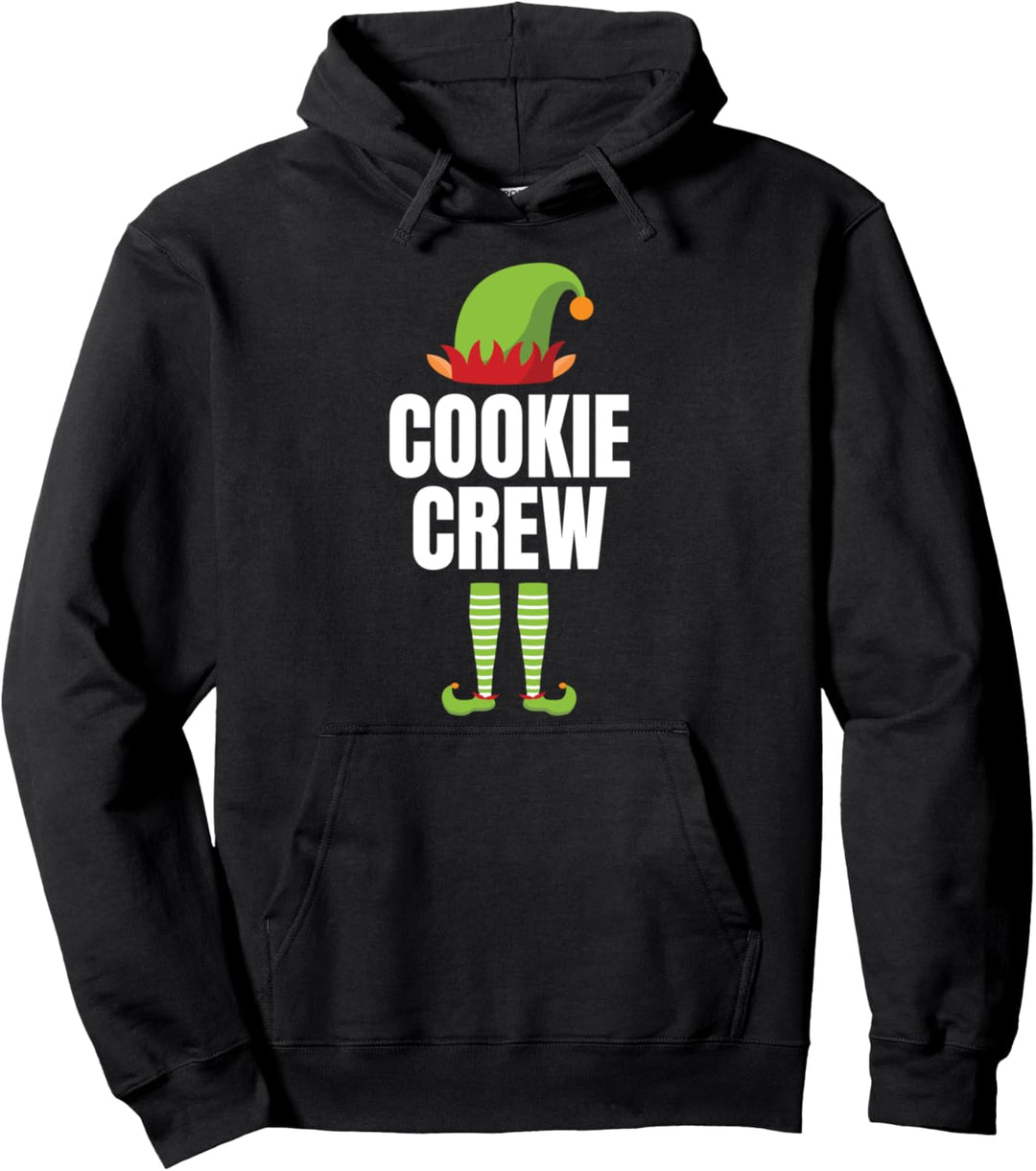 The Cookie Crew- cute Elf Christmas cookie Tee- Awesome Elf Pullover Hoodie