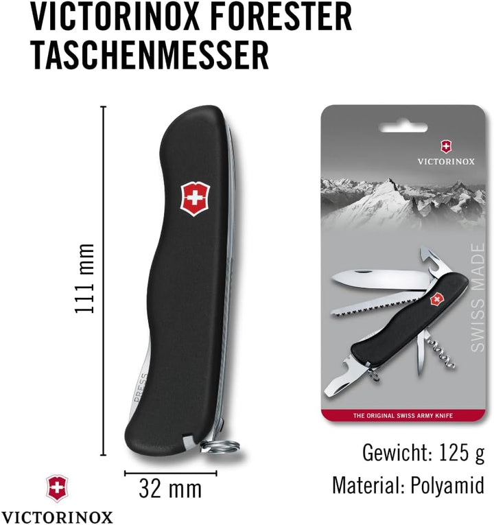 Victorinox Taschenmesser Forester Schwarz One Size Single, Schwarz One Size Single