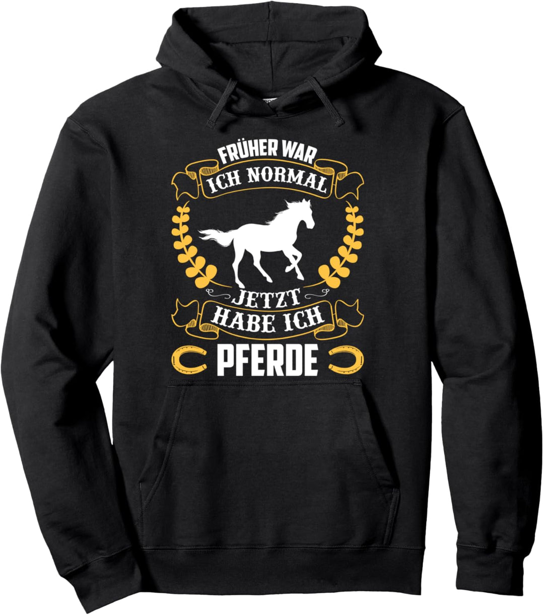 Lustige Damen Reiter Sprüche Verrücktes Pferde Pullover Hoodie