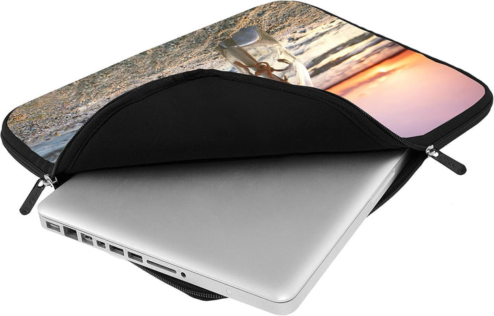PEDEA Design Schutzhülle Notebook Tasche bis 13,3 Zoll (33,7cm) mit Design Mauspad, Message in a Bot