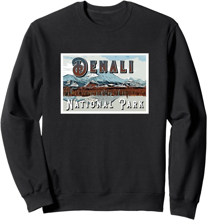 Denali National Park Alaska Backpacking Hiking Camping Sweatshirt