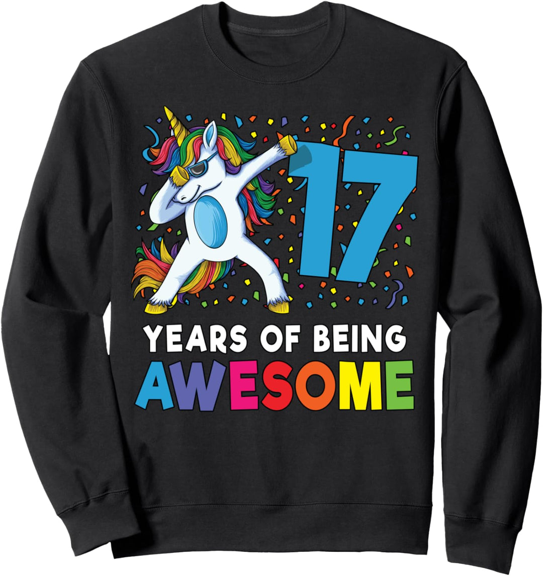 17. Geburtstag Einhorn Jungen Party Geschenk Sweatshirt