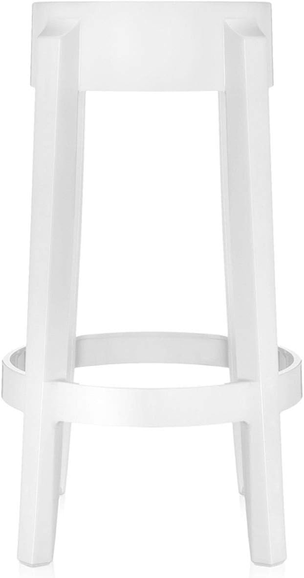 Kartell Charles Ghost, Hocker Medium, H. 65 cm, Weiss, 2er-Satz H. 65 Weissglänzend, H. 65 Weissglän