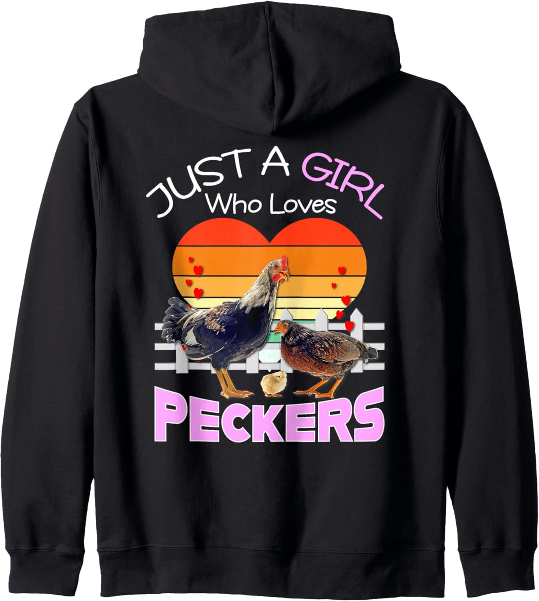 Nur ein Mädchen, das Peckers Cute Funny Design liebt Kapuzenjacke
