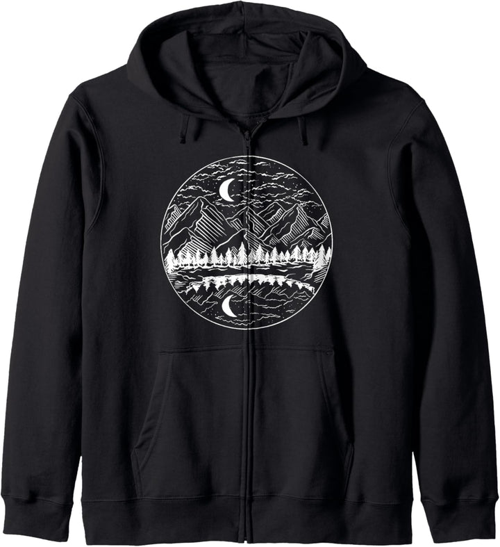 Wandern Camping Natur Outdoor Berge Wanderer Camper Geschenk Kapuzenjacke
