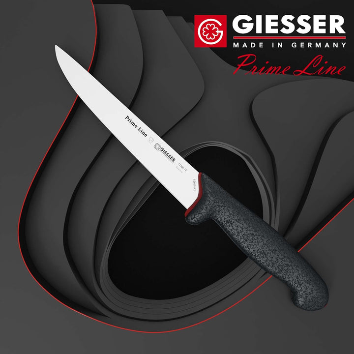 Giesser seit 1776 - Made in Germany - Stechmesser rutschfest PrimeLine, spitze Klinge 18 cm, schwarz