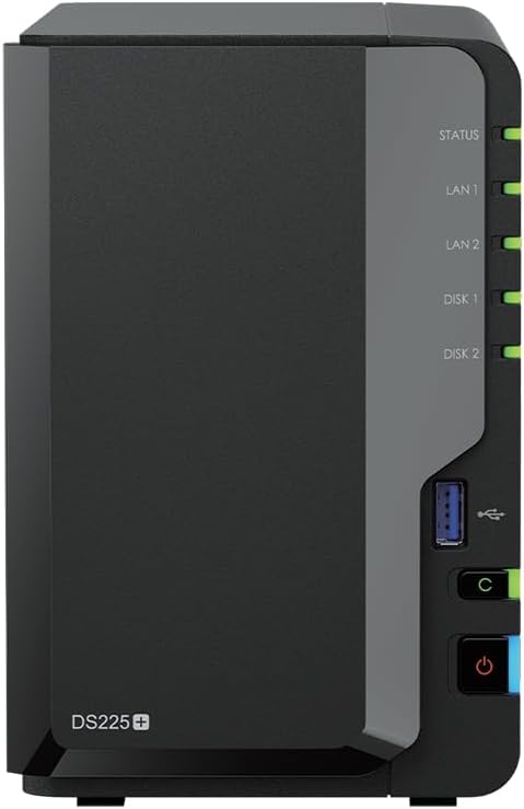 Synology DS225+ 8TB Bundle Bestpreis HDDs 2X 4TB 2-Bay NAS Plus Serie - Intel Celeron J4125 Quad-Cor