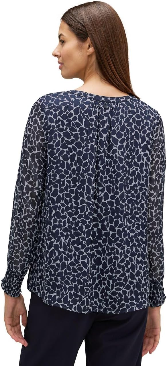 Street One Damen Chiffonbluse 36 Deep Blue, 36 Deep Blue
