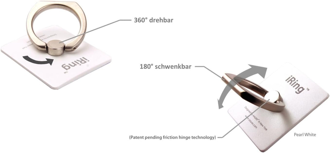 iRing Premium Style Ring, Smartphone-, Handy-Halterung, Haltegriff, Standfuss, Autohalterung, Selfie