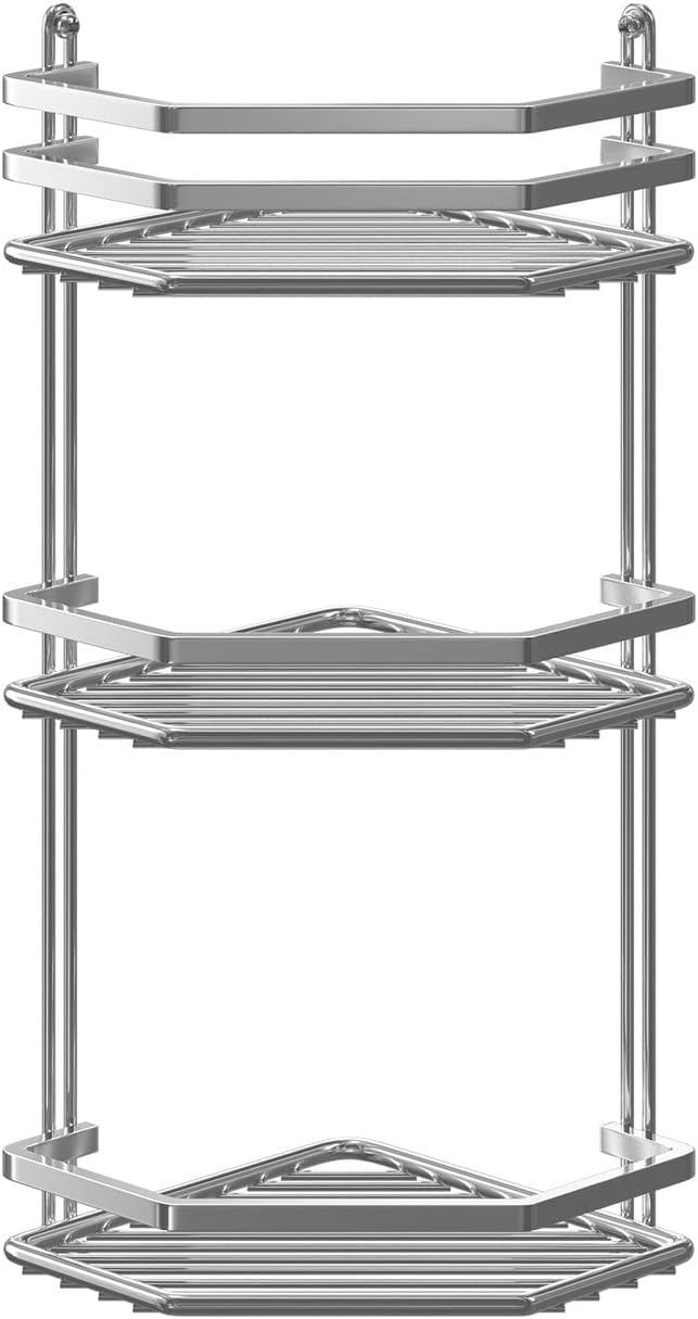 Duschregal Badregal 3 Etagen Duschablage Duschkorb chrom
